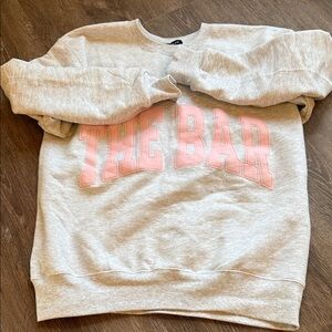 Gray Sweatshirt with Pink THE BAR